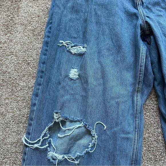 Old Navy High-Rise Loose Wide Leg Distressed Blue Jeans Womens Plus Size 16 NWOT - Picture 10 of 15